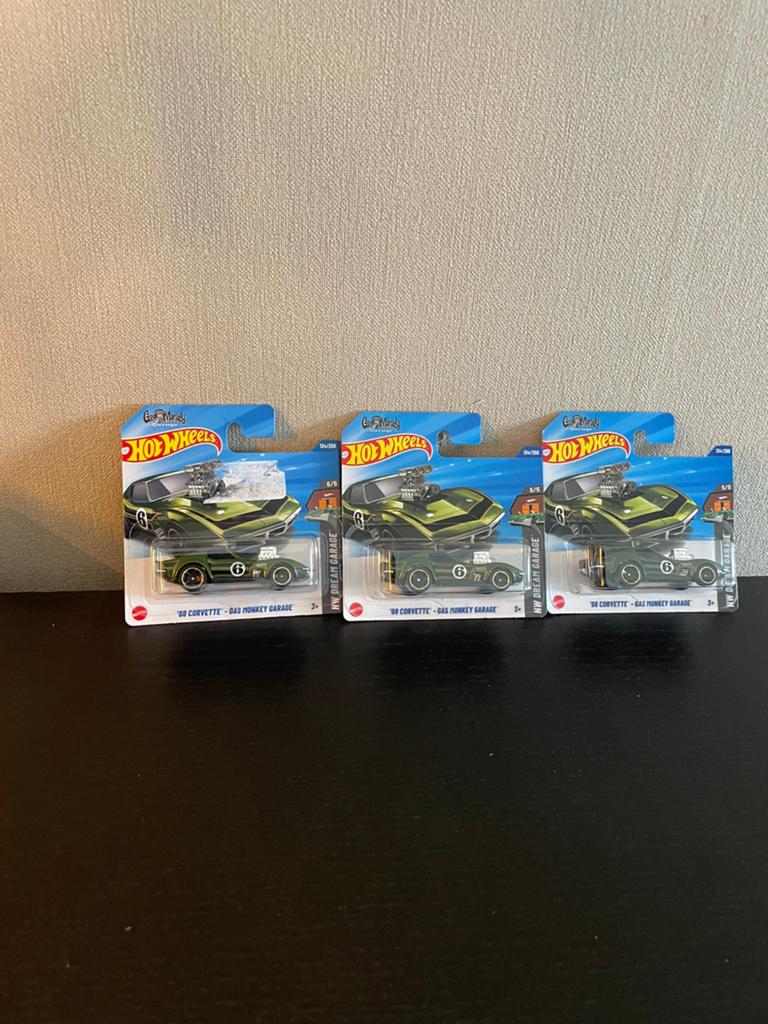 3x Hotwheel Corvette, Ophalen of Verzenden, Zo goed als nieuw