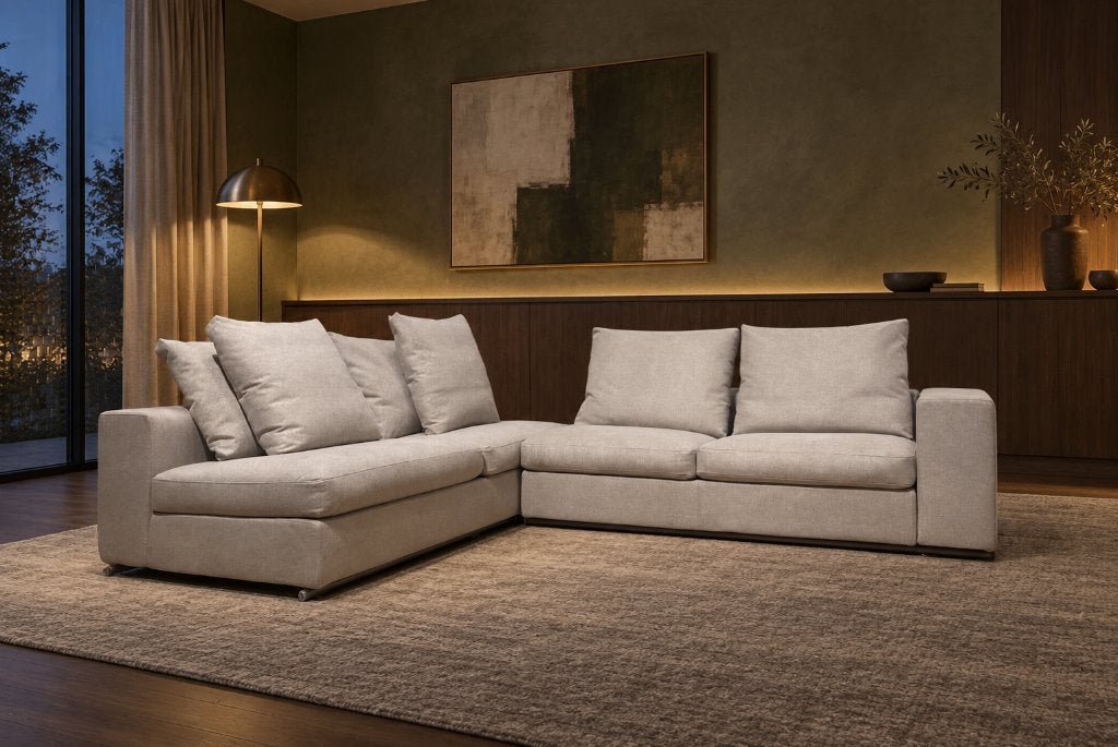 NIEUW Flexform Groundpiece Hoekbank + GARANTIE | NP €25.000, Huis en Inrichting, 250 tot 300 cm, Design Bank Bankstel Zetel Hoekbank Flexform