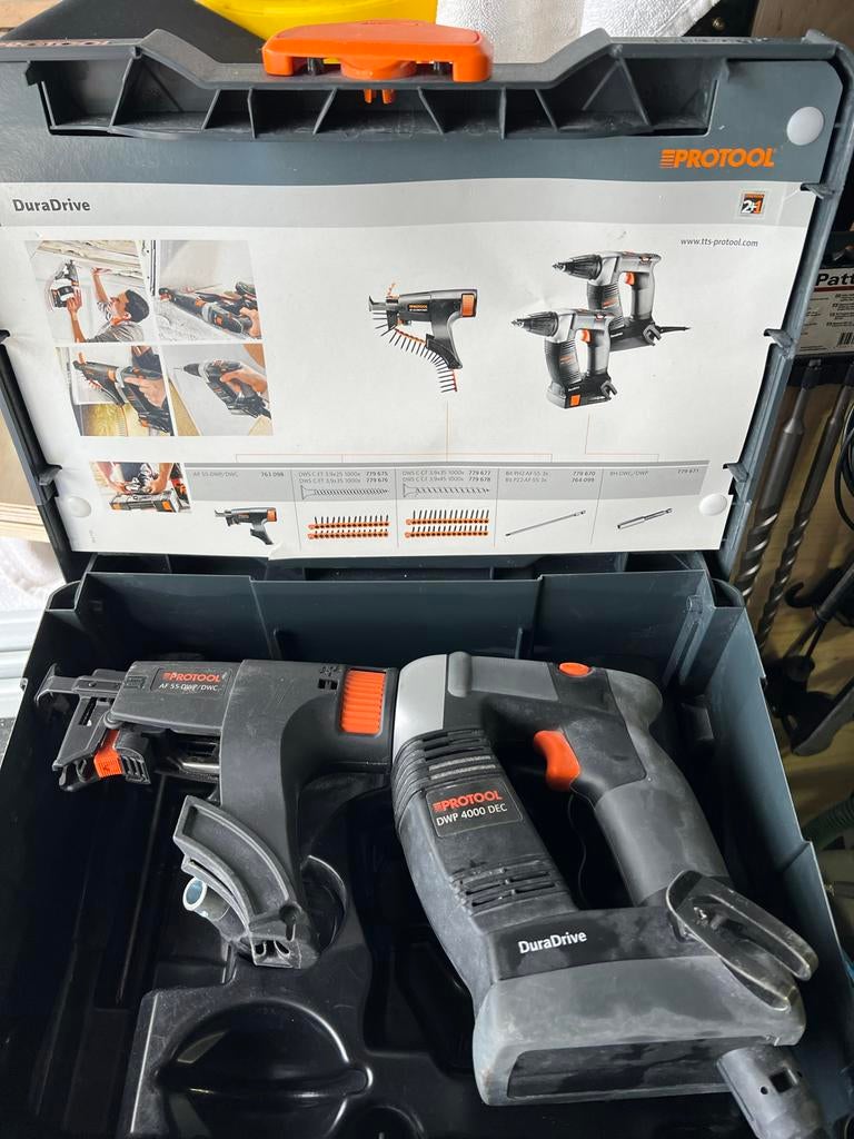 Protool DWP 4000 DEC SET band Schroefmachine, Ophalen of Verzenden, Gebruikt, Minder dan 400 watt, Boor- en Schroefmachine