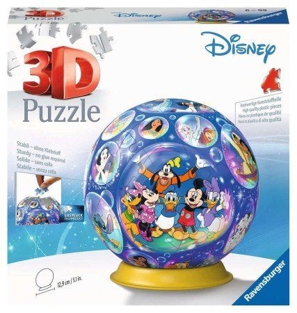 Ravensburger: 3D Disney Puzzleball 72 stukjes, Verzenden, Minder dan 500 stukjes, Nieuw, Rubik's of 3D-puzzel