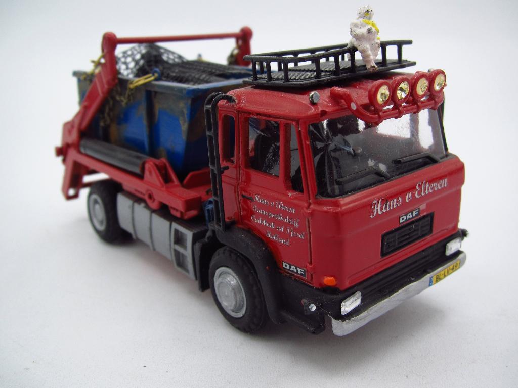 Lion car Siku - DAF 2100 Bakwagen + container zelfbouw, Ophalen of Verzenden, Gebruikt, Bus of Vrachtwagen, Lion Toys