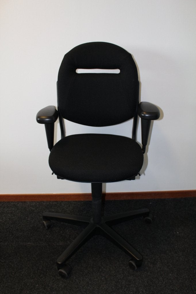 Refurbished Ahrend 220 Bureaustoel, Zwart, Ophalen of Verzenden, Zo goed als nieuw, Bureaustoel