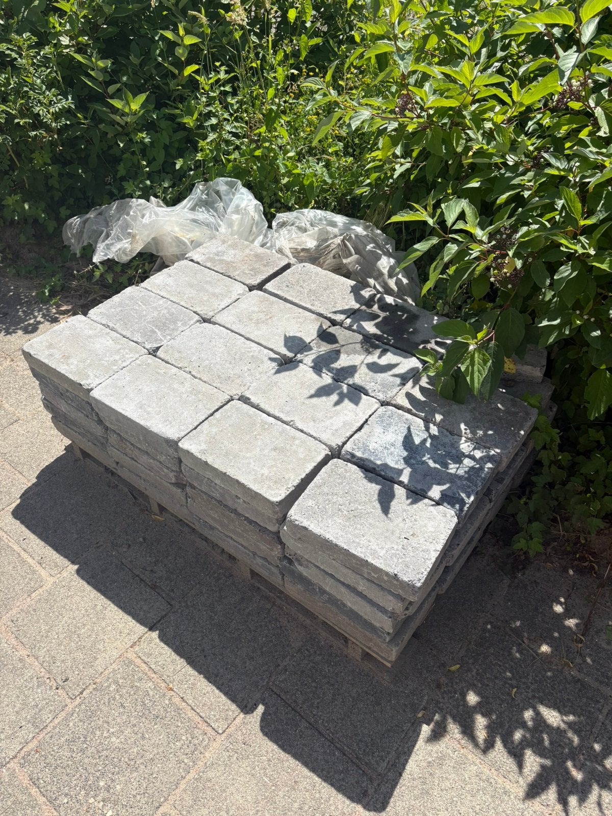 3,8 M2 straatstenen getrommeld galgano 20 x 30 x 6 cm, Tuin en Terras, Tegels en Klinkers, Ophalen, Zo goed als nieuw, Beton, Klinkers