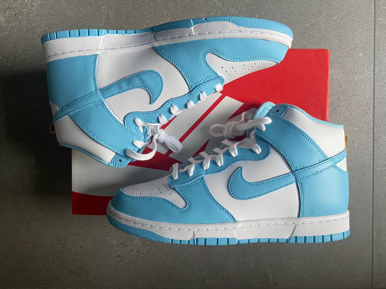 Nike Dunk High Blue Chill Maat 41|42,5|43, Ophalen of Verzenden, Nieuw, Wit, Sneakers of Gympen