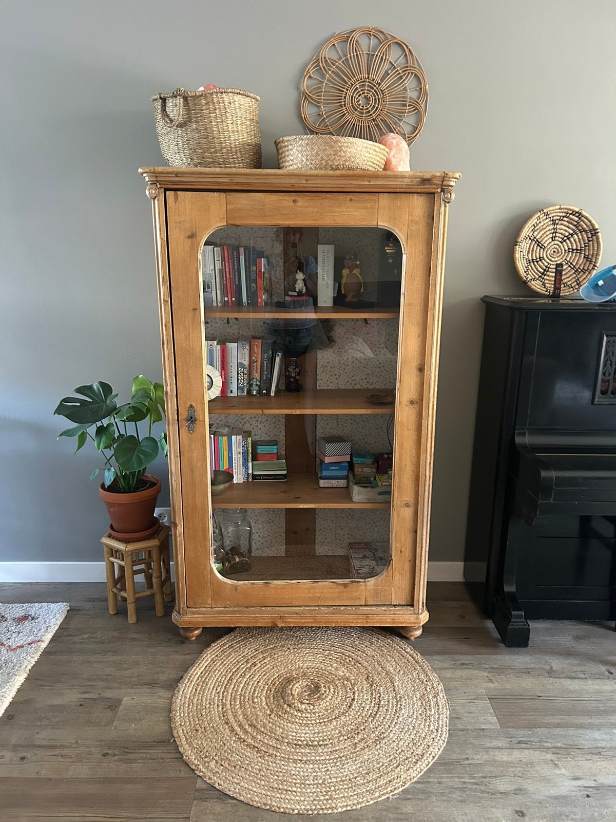 Grenen vintage kast, Ophalen