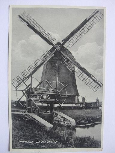 P219 Alkmaar - Molen de Zes Wielen - 1934, Verzenden, 1920 tot 1940, Gelopen, Noord-Holland
