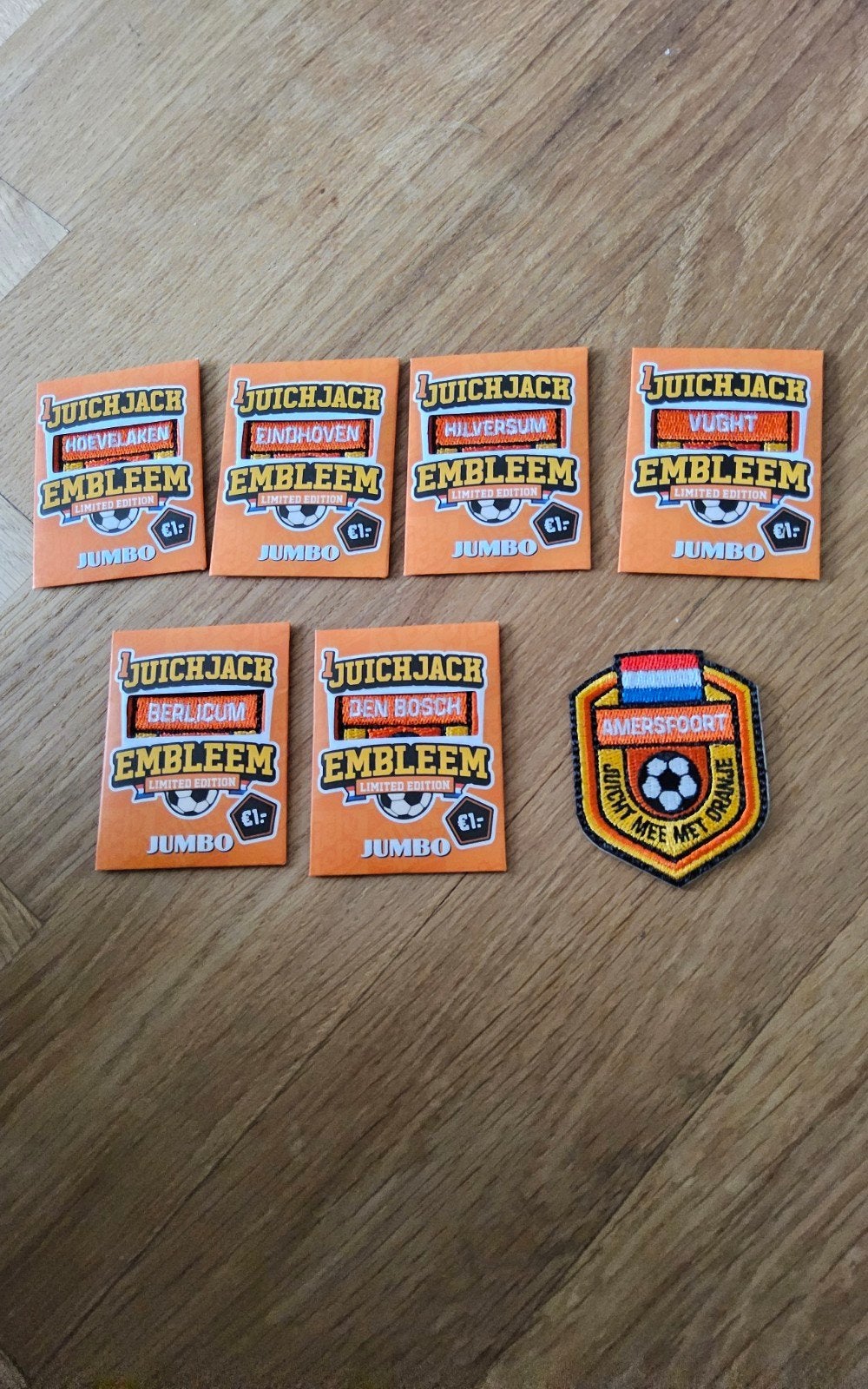 Diverse Jumbo Juich Jack Embleem  de laatste, Verzamelen, Supermarktacties, Jumbo, Verzenden