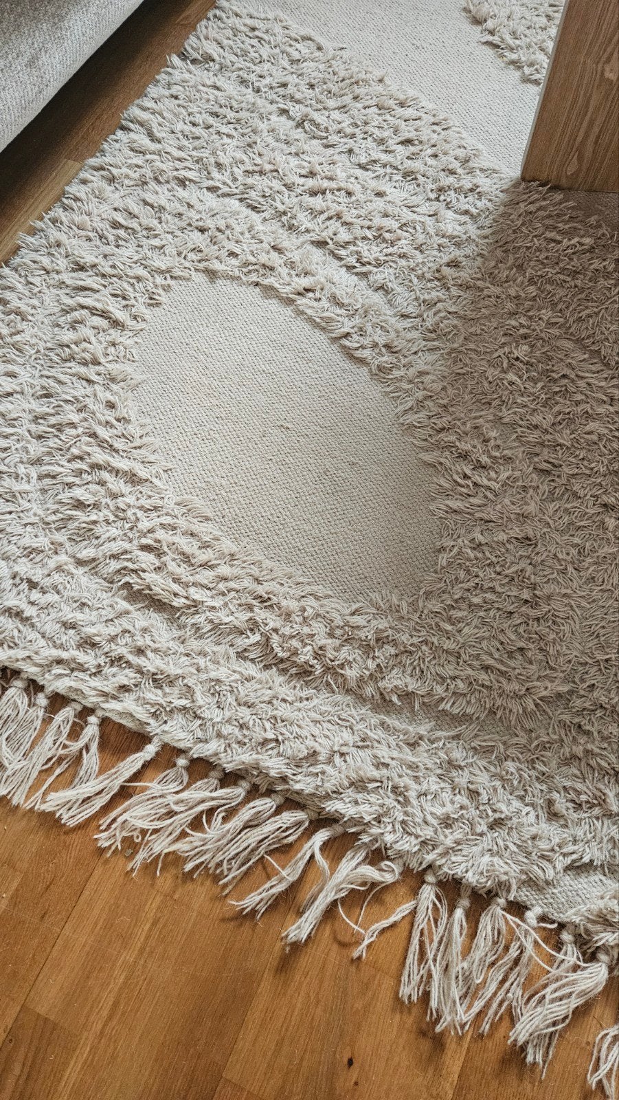 Vloerkleed Nous Living - Crème 230x160, Ophalen, 100 tot 150 cm, Boho, Modern, Organisch, Zo goed als nieuw