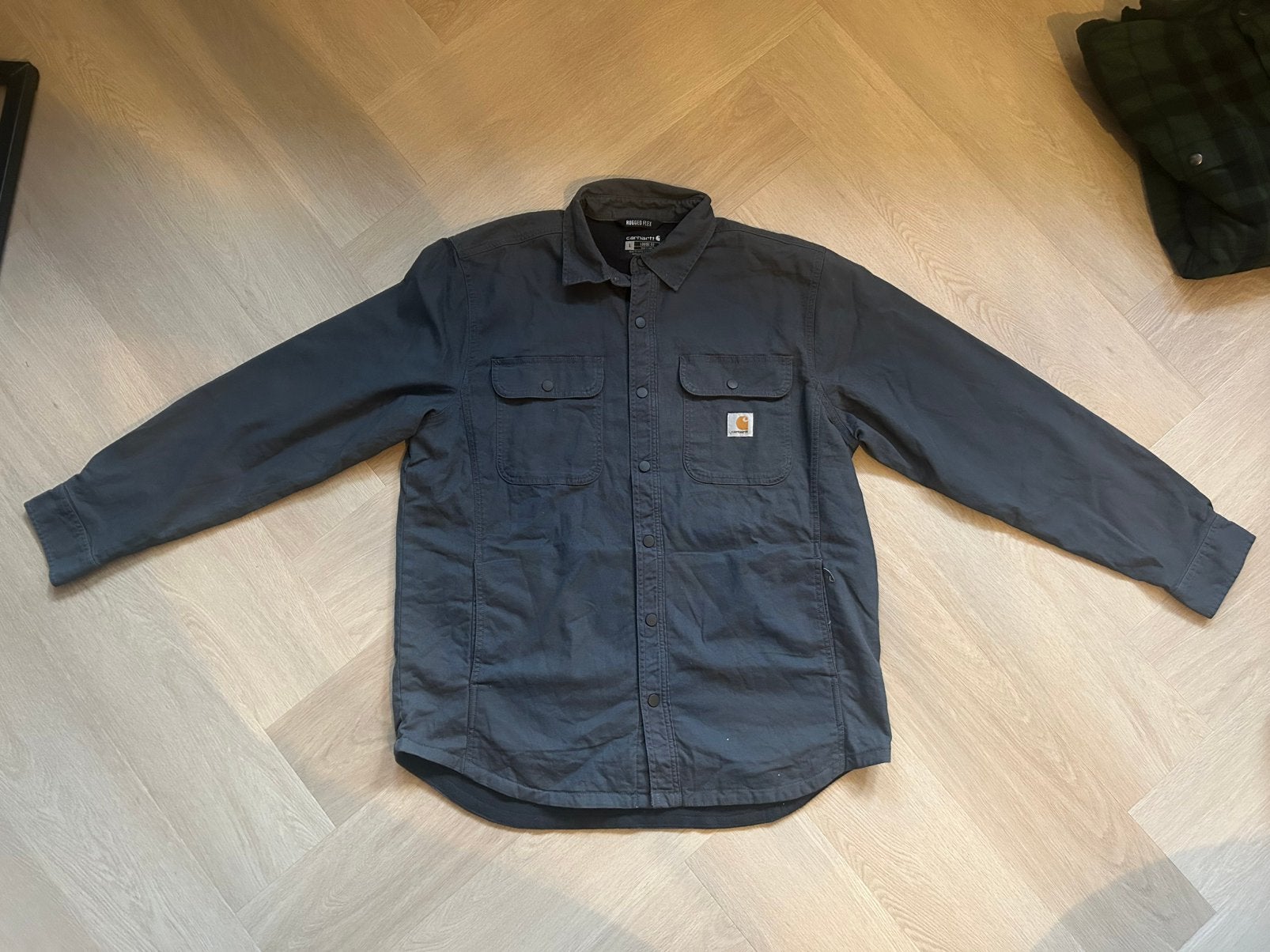 Carhartt Rugged Flex Overshirt / Gevoerde Jas - Maat L, Ophalen of Verzenden, Zo goed als nieuw, Grijs
