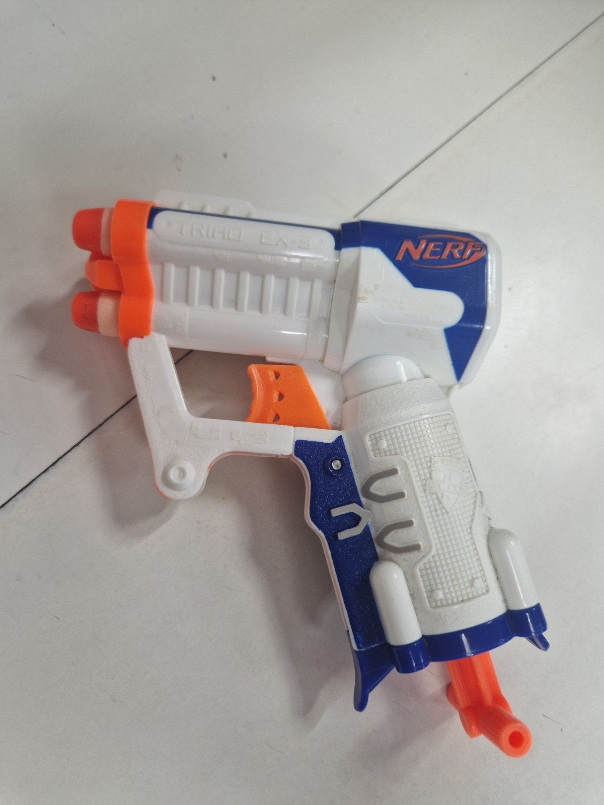 Nerf N-Strike Elite Triad EX-3 Blaster, Ophalen of Verzenden, Gebruikt