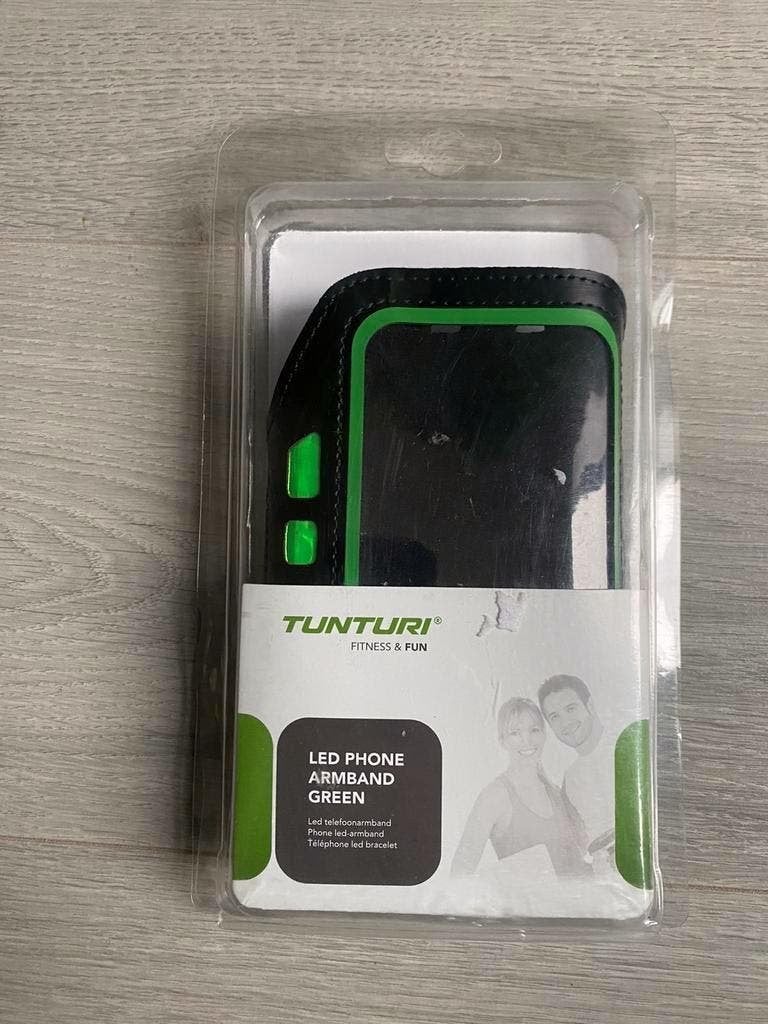 Tunturi LED Telefoon Sport Armband groen nieuw in verpakking, Ophalen of Verzenden, Nieuw, Overige typen