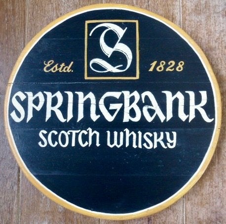 Handgeschilderde Ierse/Schotse pubborden/ Springbank whiskey, Reclamebord, Nieuw, Ophalen of Verzenden, B6