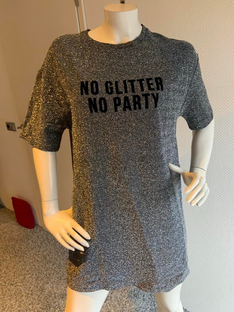 Zara zilver glitter jurkje maat s, ., Ophalen of Verzenden, Zo goed als nieuw, .