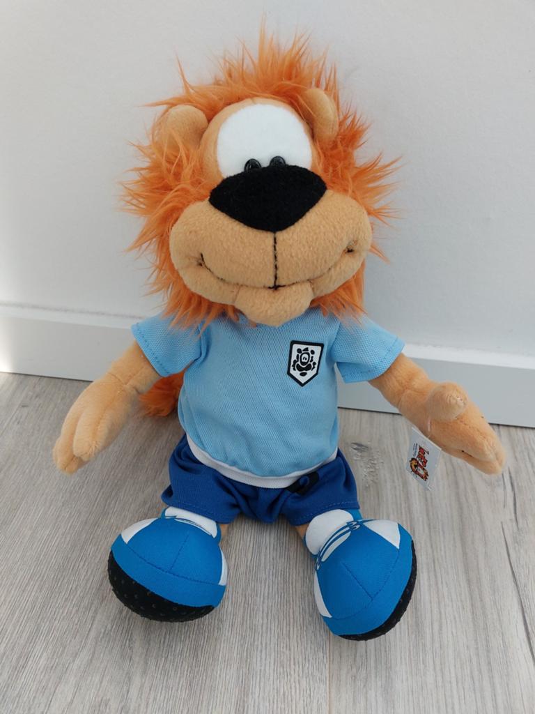 Knuffel Loekie de leeuw scheidsrechter voetbal L1277, Ophalen of Verzenden, Zo goed als nieuw, Overige typen