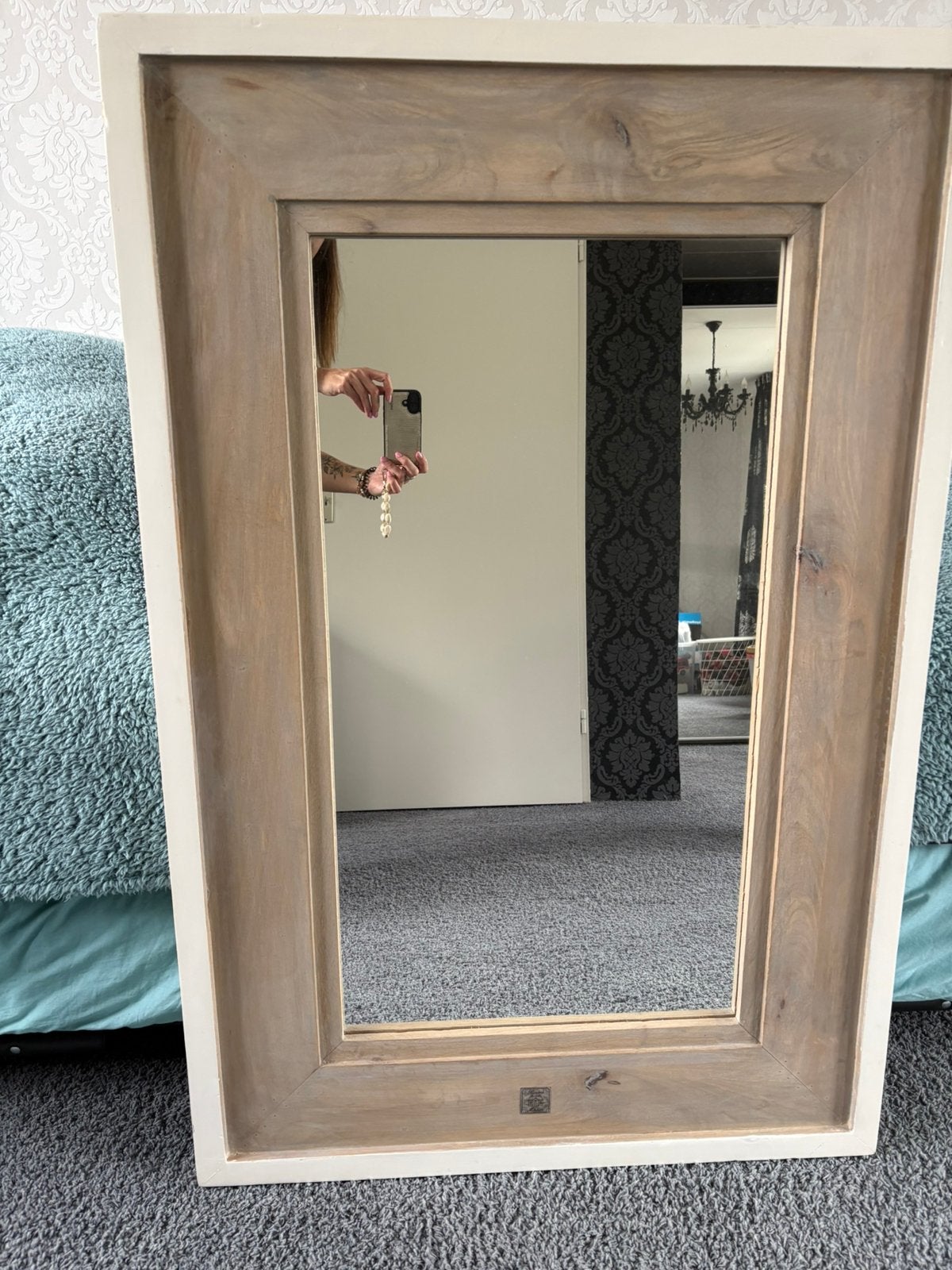 Riviera maison spiegel, Huis en Inrichting, Ophalen, Zo goed als nieuw, Rechthoekig, Minder dan 100 cm