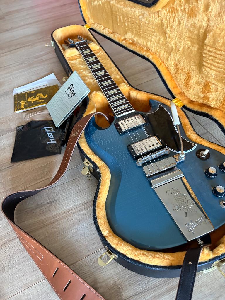 Gibson Murphy Lab 1964 SG Standard Reissue - Pelham Blue, Ophalen, Zo goed als nieuw, Solid body, Gibson