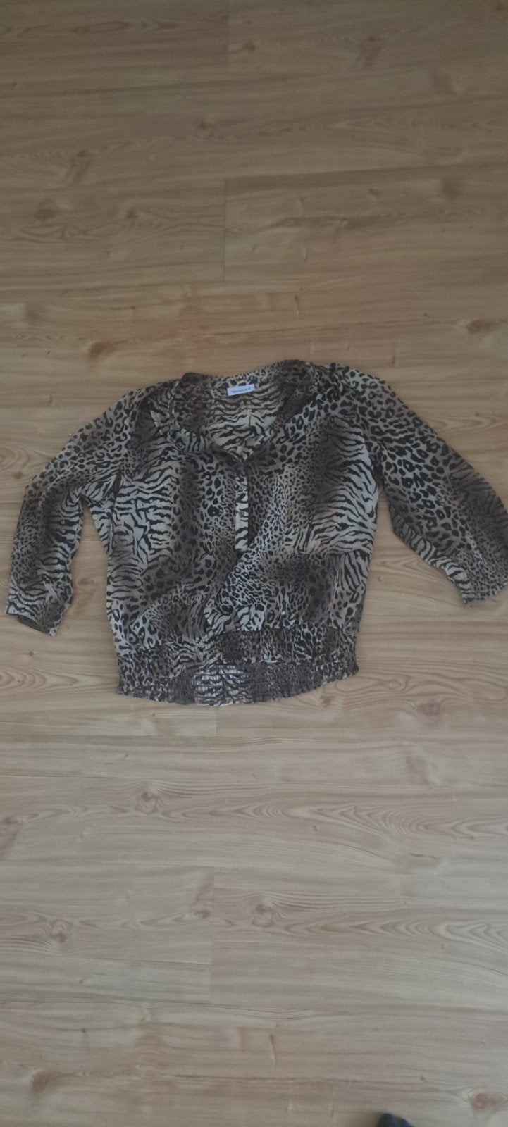 Blouse tijgerprint maat 36 van Clockhouse, Ophalen of Verzenden, Zo goed als nieuw, Maat 36 (S), Bruin