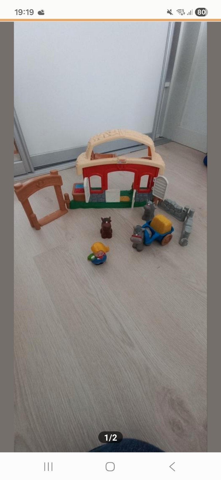 Little People Paardenstal met accessoires, Kinderen en Baby's, Ophalen of Verzenden, Gebruikt, Speelset