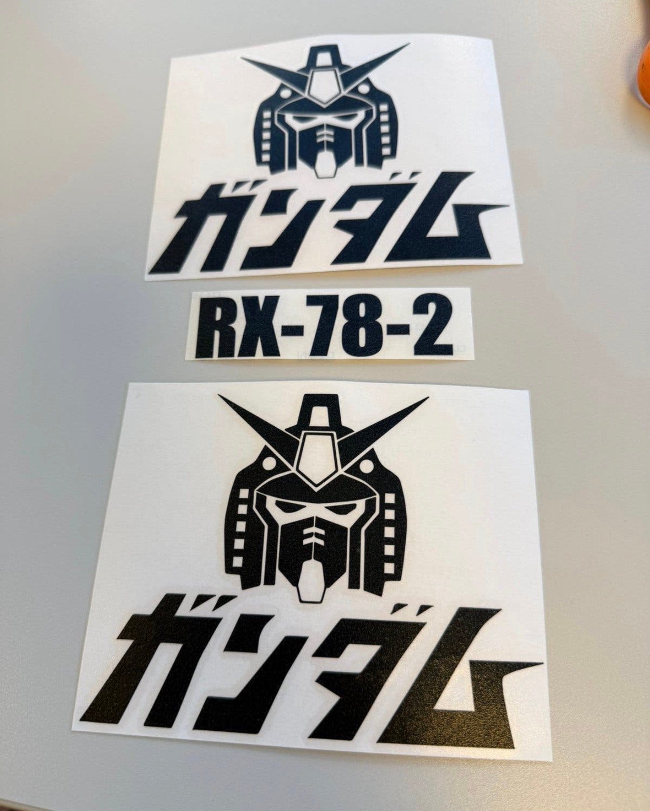 Gundam RX-78-2 Sticker Set Anime Decals 3 Zwart Wit stickers, Ophalen of Verzenden, Nieuw