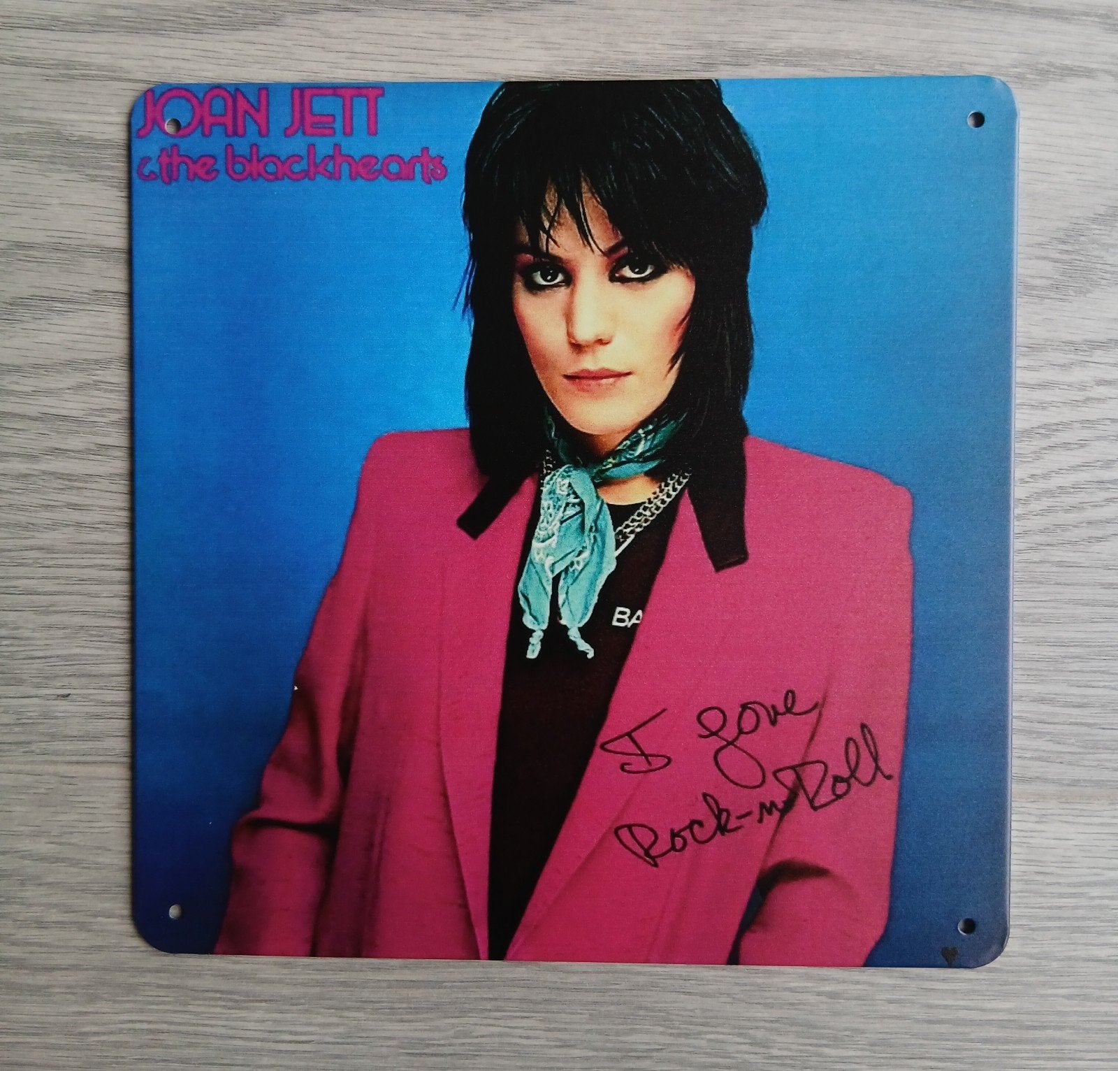 Joan Jett I Love Rock N Roll 20x20 cm Metalen Reclamebord, Ophalen of Verzenden, Nieuw, Poster, Artwork of Schilderij