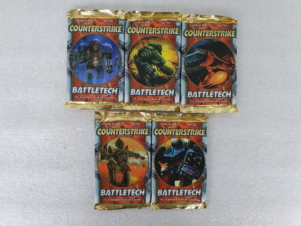 Battletech: 5 Counterstrike Booster Packs WOC 6306 (2), Ophalen of Verzenden, Nieuw, Overige soorten