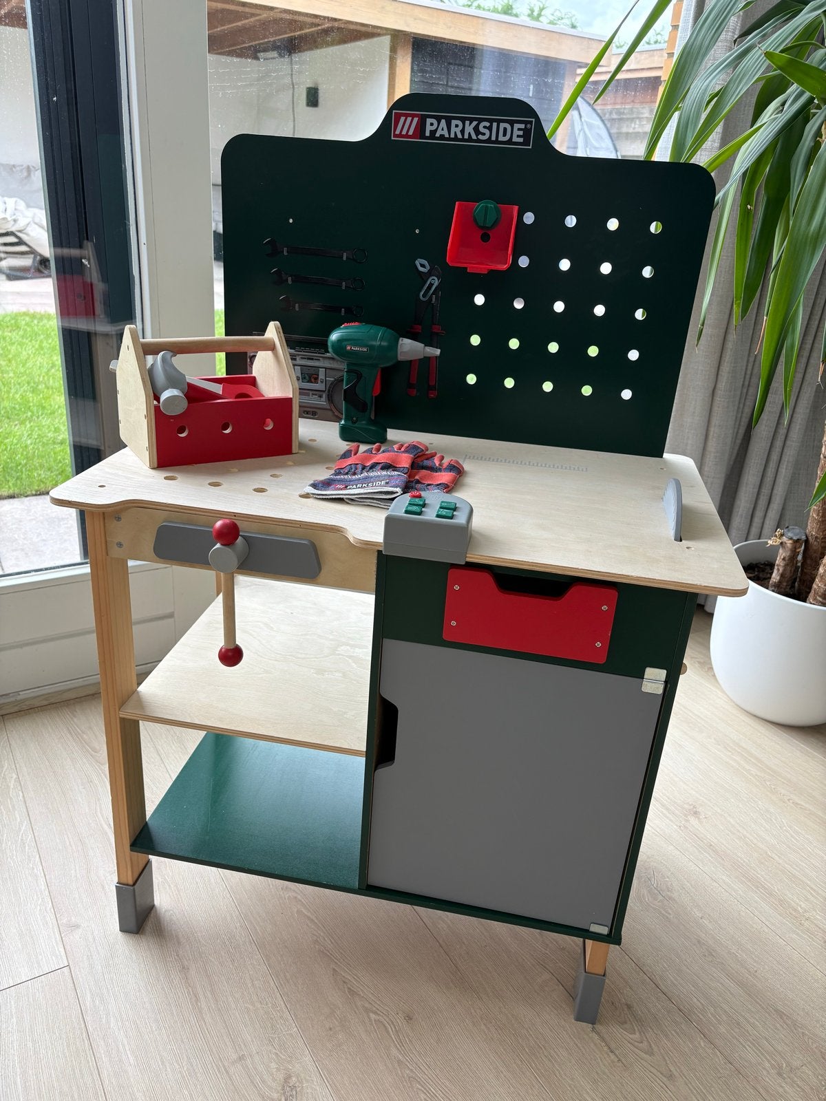 Leuke Parkside klustafel voor kids met boormachine & geluid, Ophalen, Gebruikt, Bouwen, Met geluid