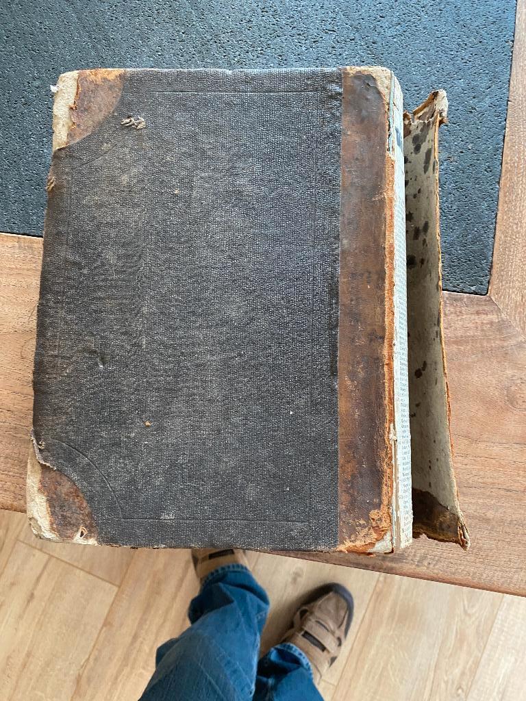 Antieke statenbijbel met 40 staalplaten, Antiek en Kunst, Ophalen of Verzenden