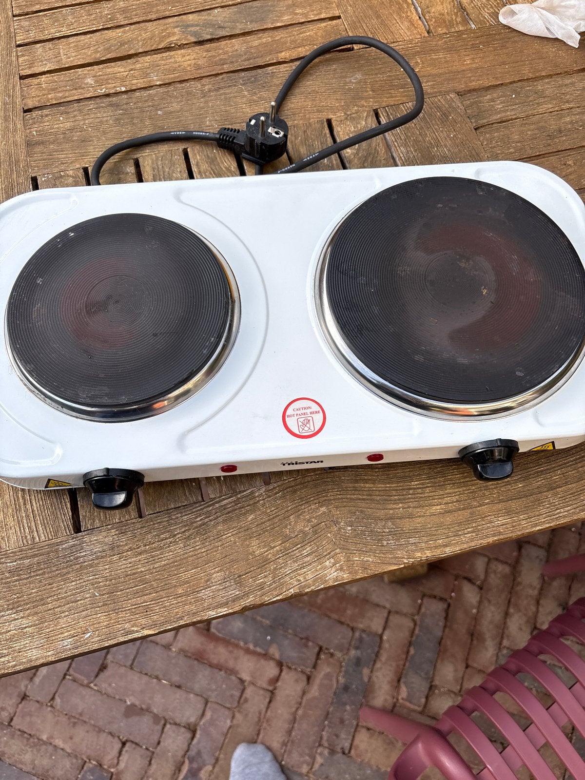 Tristar Dubbele Kookplaat - Draagbaar en Compact, Witgoed en Apparatuur, Kookplaten, Gebruikt, Vrijstaand, Elektrisch, 3 kookzones of minder