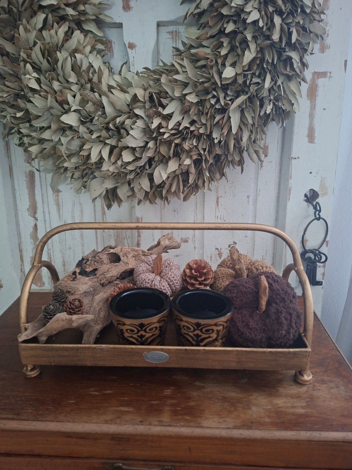 Etagere Riverdale met gehaakte pompoenen herfstdecoratie, Ophalen, Nieuw, Metaal