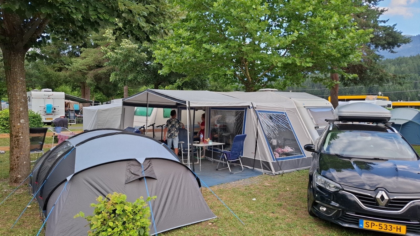 Kip Star-Line 44 TTZ (1997) – met Mover en airco!!, Caravans en Kamperen, Vast bed, Kip, Treinzit, 750 - 1000 kg