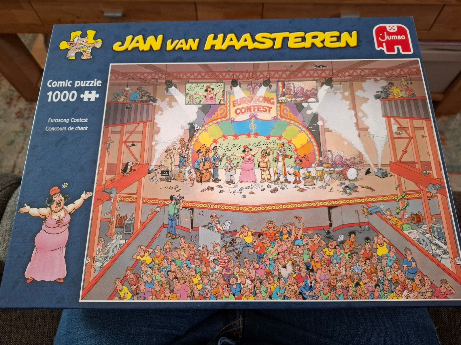 Jan van Haasteren Euro contest 1000 stukjes, Ophalen of Verzenden, 500 t/m 1500 stukjes, Zo goed als nieuw