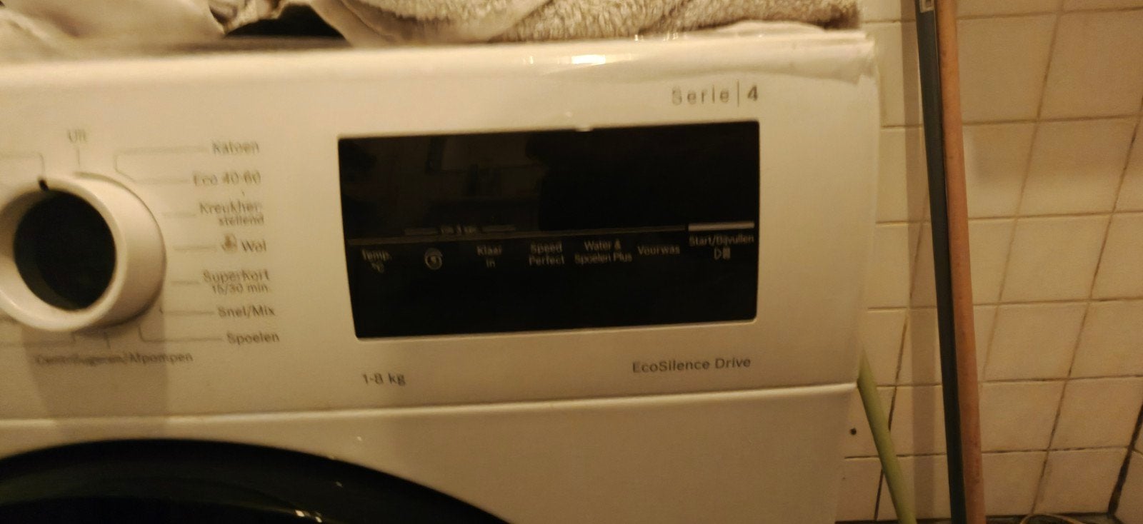 Bosch Serie 4 EcoSilence Drive Wasmachine - 8 kg, 1200 tot 1600 toeren, Ophalen of Verzenden, Zo goed als nieuw, Kort programma