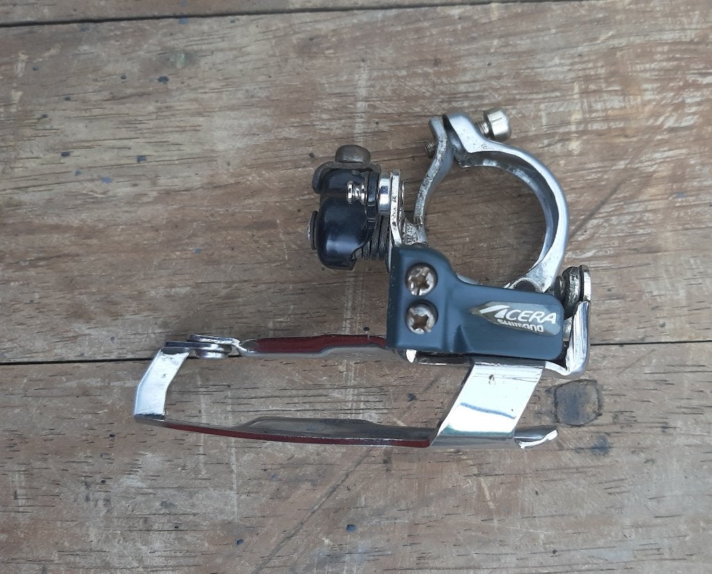Shimano Acera FD-M330 Voor-Derailleur, Ophalen, Gebruikt, Staal, Oldtimerfiets