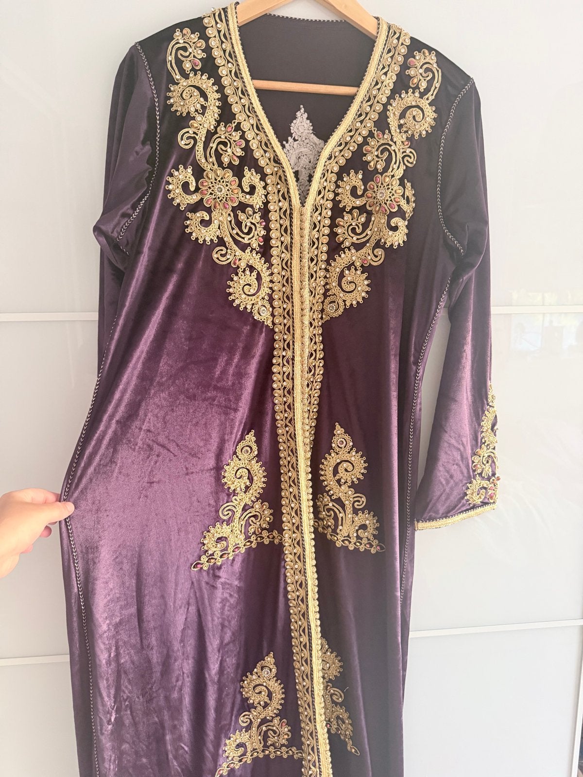 Mobra caftan/takshita, Maat 38/40 (M), Overige typen, Paars, Ophalen of Verzenden