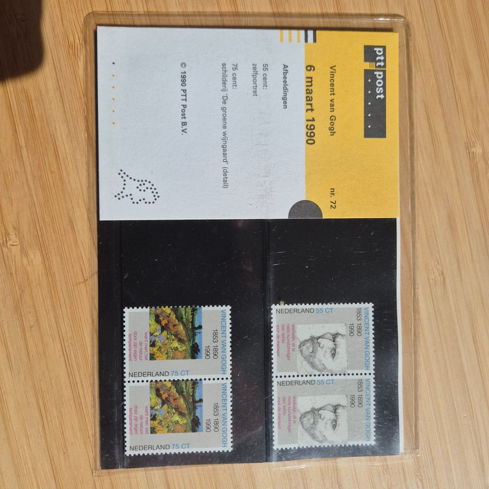 postzegelmapje 72 Vincent van Gogh, Postzegels en Munten, Ophalen of Verzenden