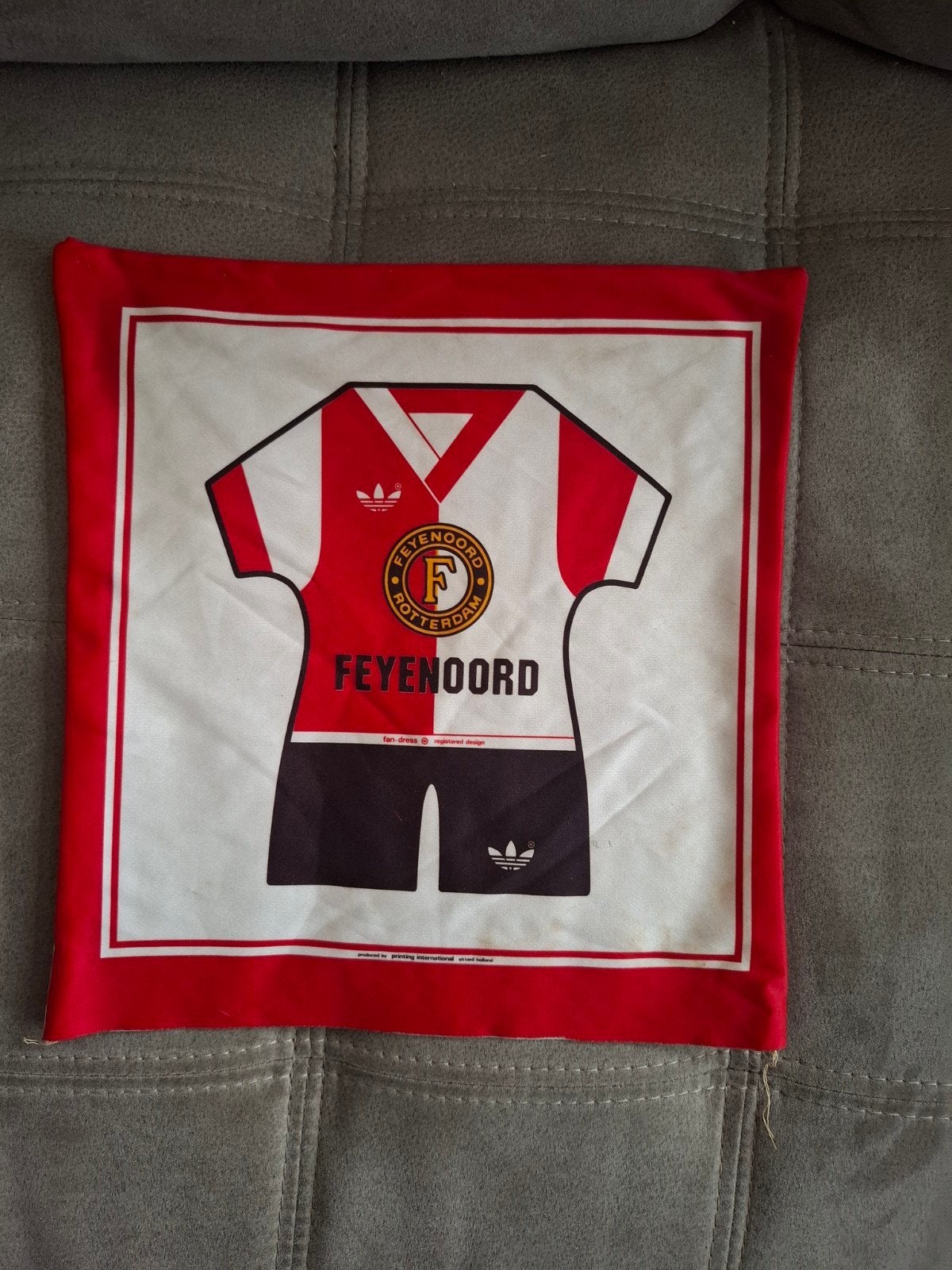 Feyenoord Kussenhoes - Vintage Design, Overige merken, Gebruikt, Meerkleurig, Met print