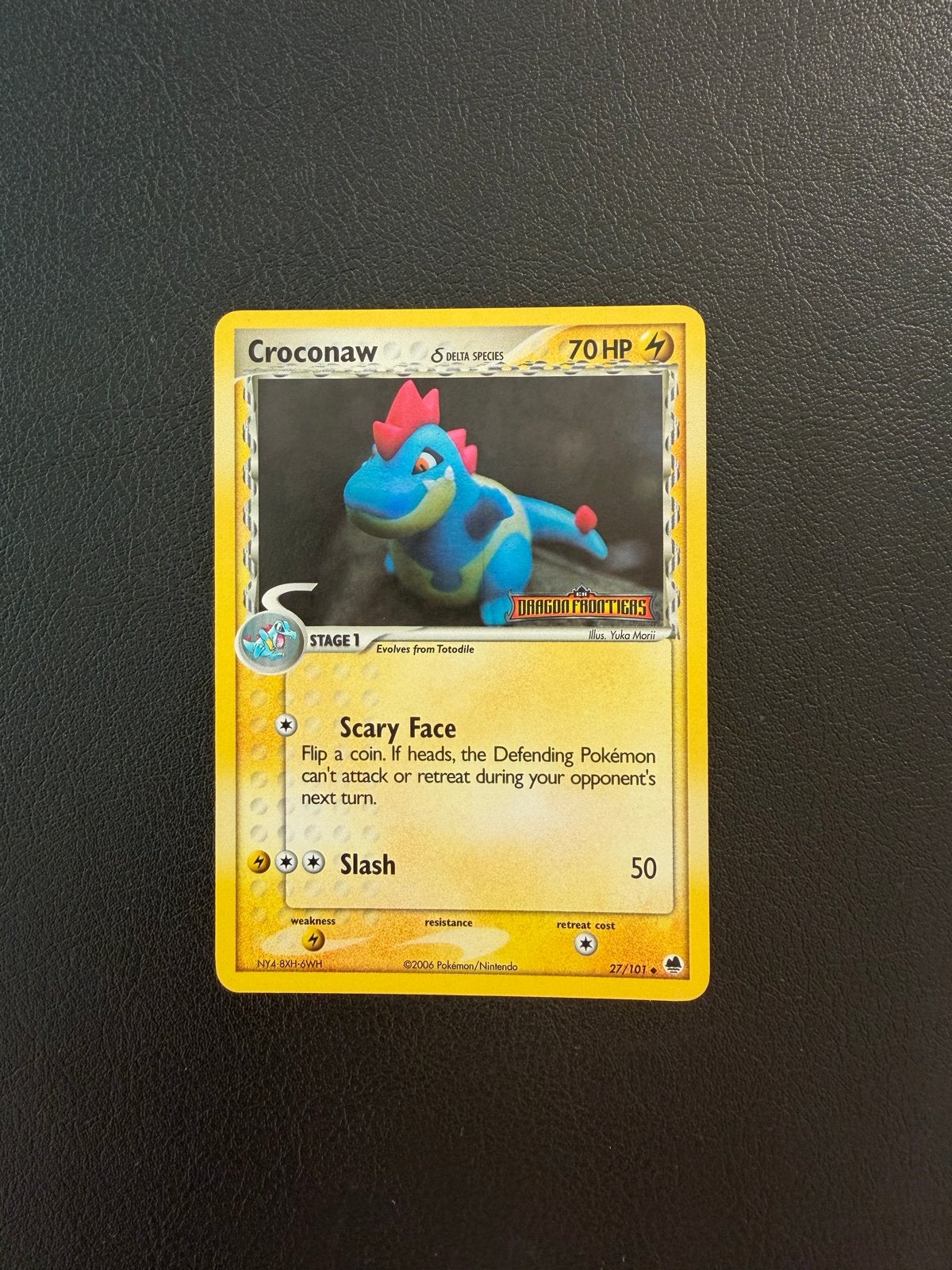Croconaw (Delta Species) ex Dragon Frontiers Pokémon Kaart, Ophalen of Verzenden, Zo goed als nieuw, Losse kaart