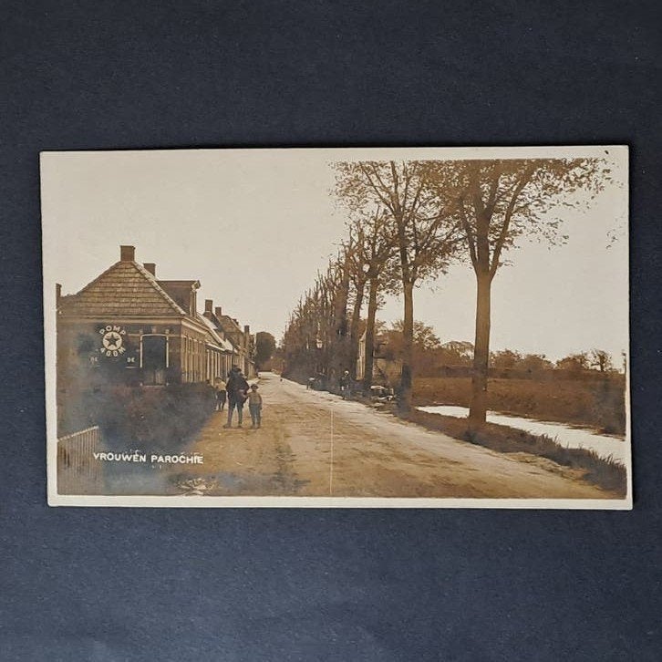 Fotokaart Vrouwen Parochie Friesland Dorpskern 1935, Ophalen of Verzenden, 1920 tot 1940, Gelopen, Friesland