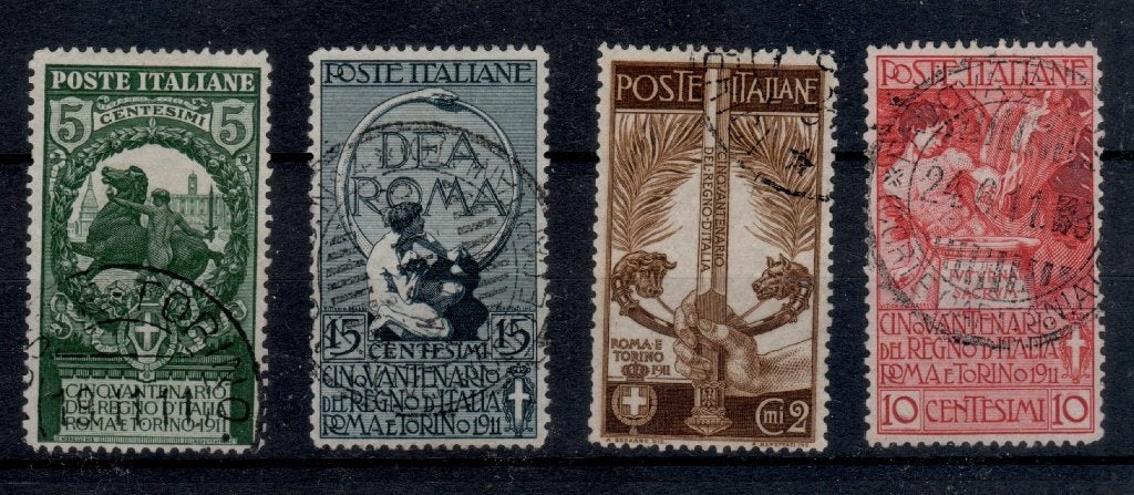A217) 1911 Italie Mi 100/103 €95 gestempeld, Ophalen of Verzenden, Gestempeld