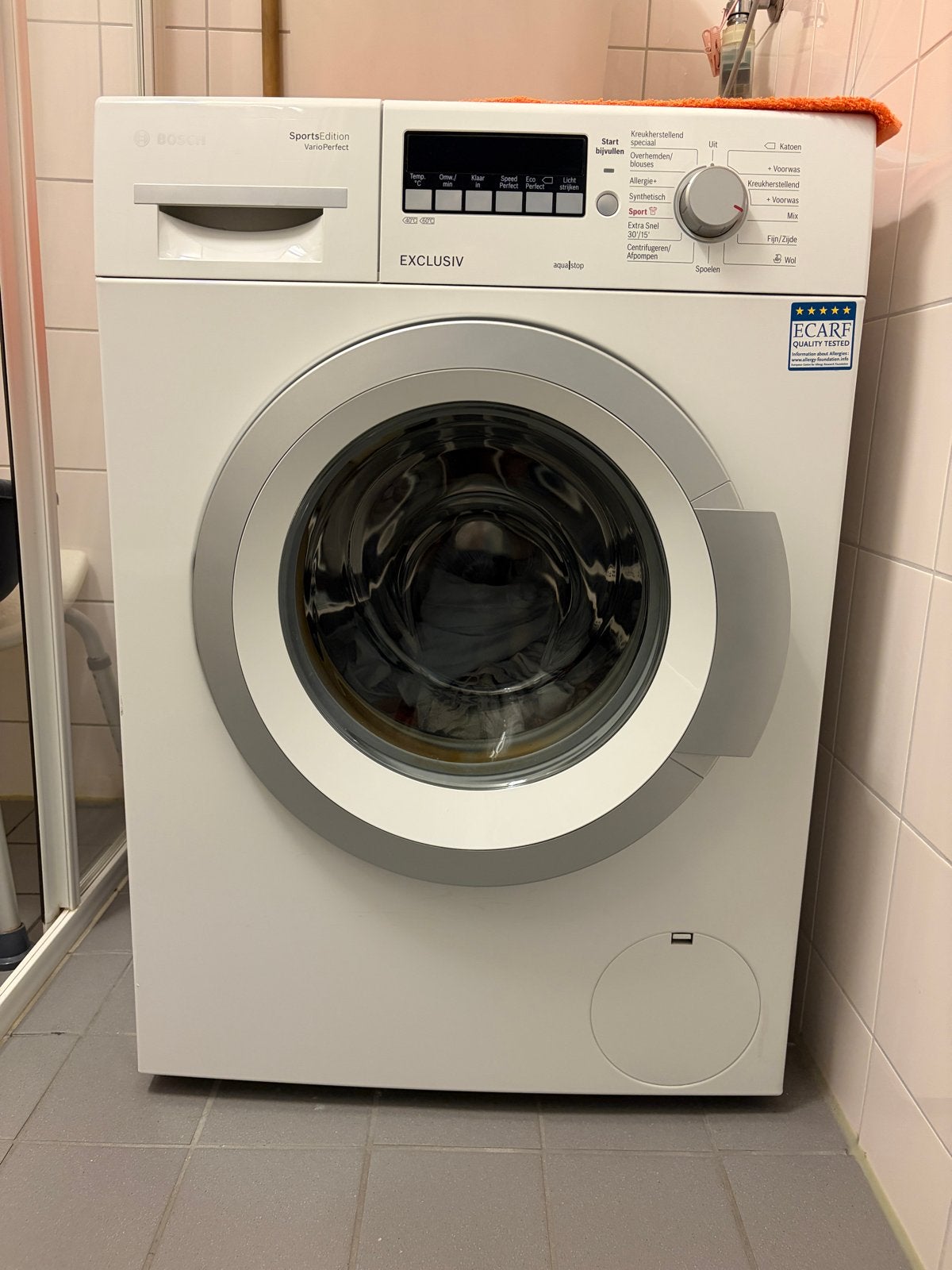 Bosch WAK282S1NL/18 Exclusiv Wasmachine, Ophalen, Gebruikt, 85 tot 90 cm, 1200 tot 1600 toeren