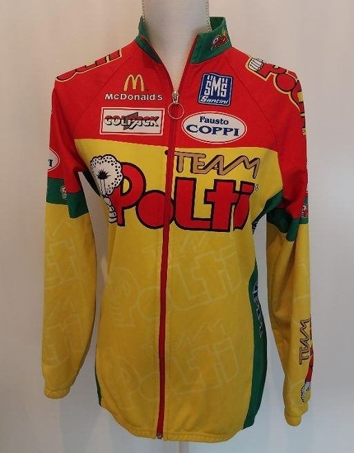 Vintage Team Polti Wielerjack 1998 SMS Santini Maat XL ZGAN, Ophalen of Verzenden, Zo goed als nieuw, Kleding