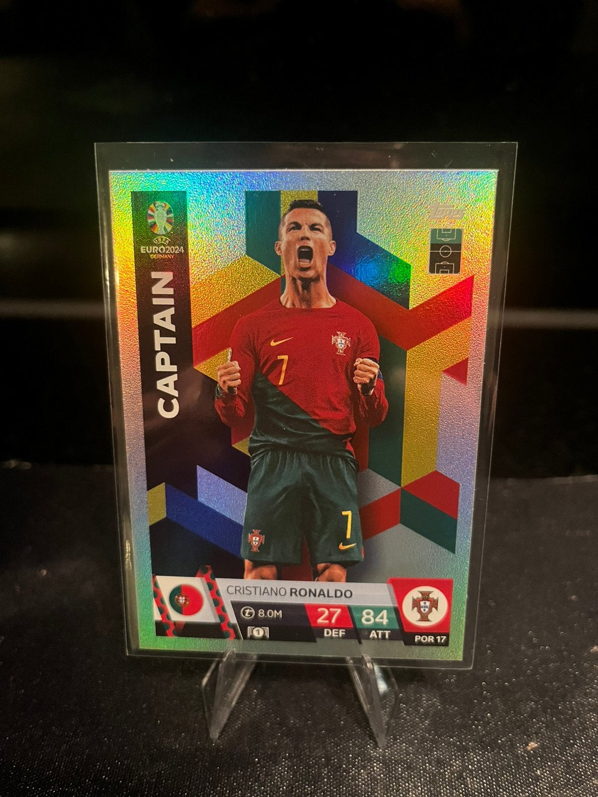 Cristiano Ronaldo Captain Topps Match Attax EURO 2024, Ophalen of Verzenden, Zo goed als nieuw, Plaatje