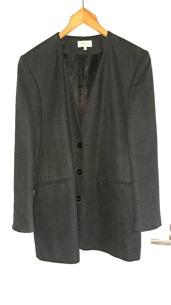 Mooie zwarte blazer / jasje (maat 40), Maat 38/40 (M), Verzenden, Zwart, Zo goed als nieuw