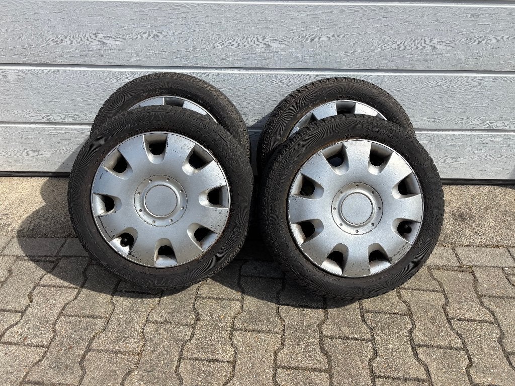 Peugeot winterwielen 185/55 R15 Dunlop, Ophalen, Gebruikt, 15 inch, Banden en Velgen
