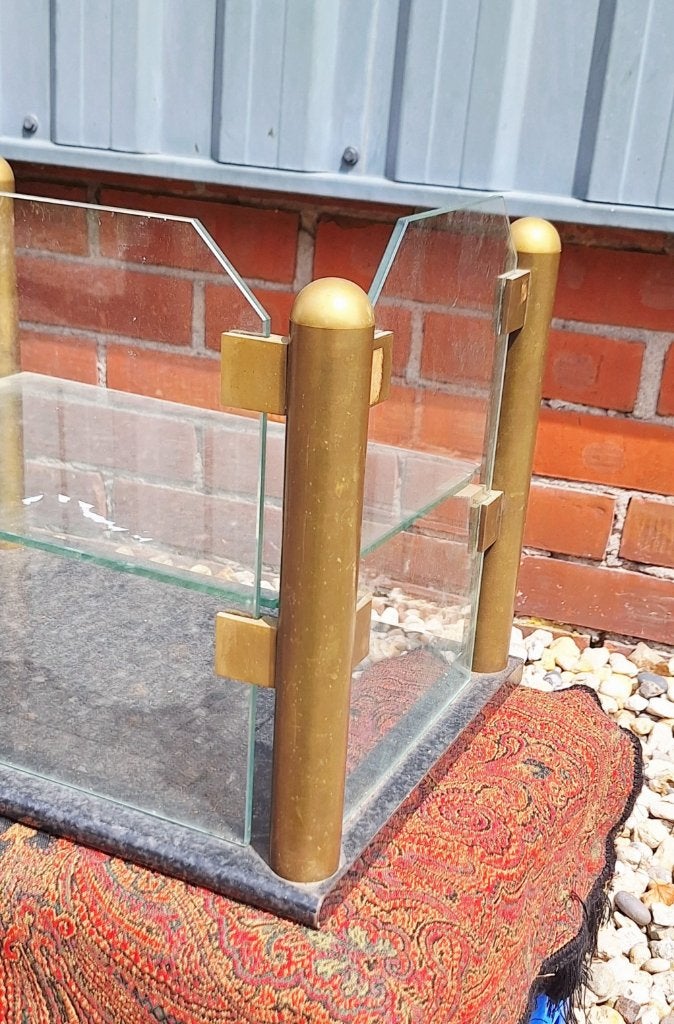 Vintage toonbank opzet vitrine kast, horecavitrine., Ophalen, Met plank(en), Gebruikt, .