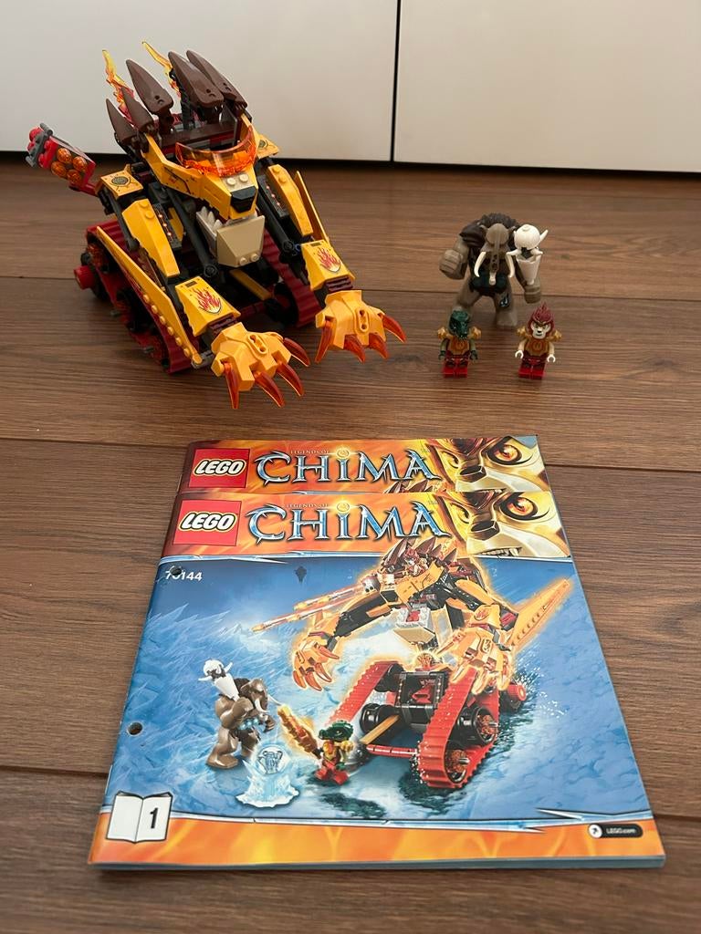 LEGO Chima Lavals Vuurleeuw set 70144 compleet, Ophalen of Verzenden, Gebruikt, Complete set, Lego