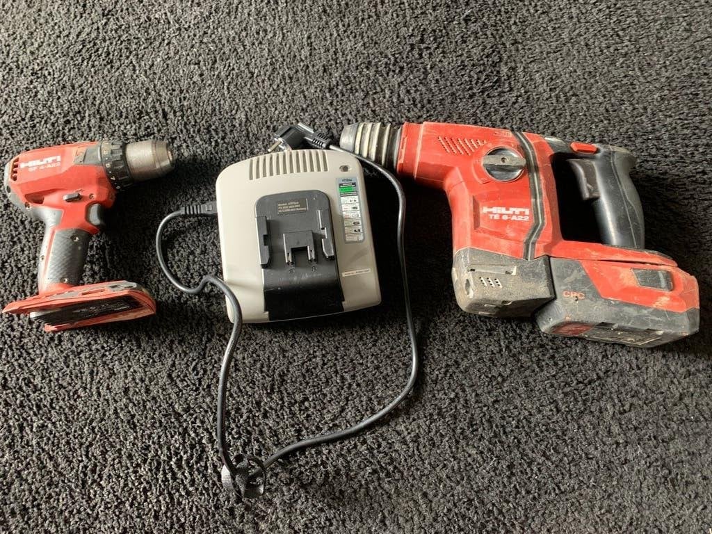 Hilti TE 6 A22 en Hilti SF 4A22 plus acculader en 1 accu, Doe-het-zelf en Verbouw, Gereedschap | Boormachines, Ophalen, Gebruikt