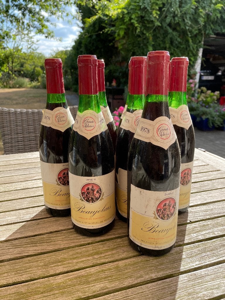 Beaujolais 1978, Frankrijk, Ophalen of Verzenden, Zo goed als nieuw, Rode wijn