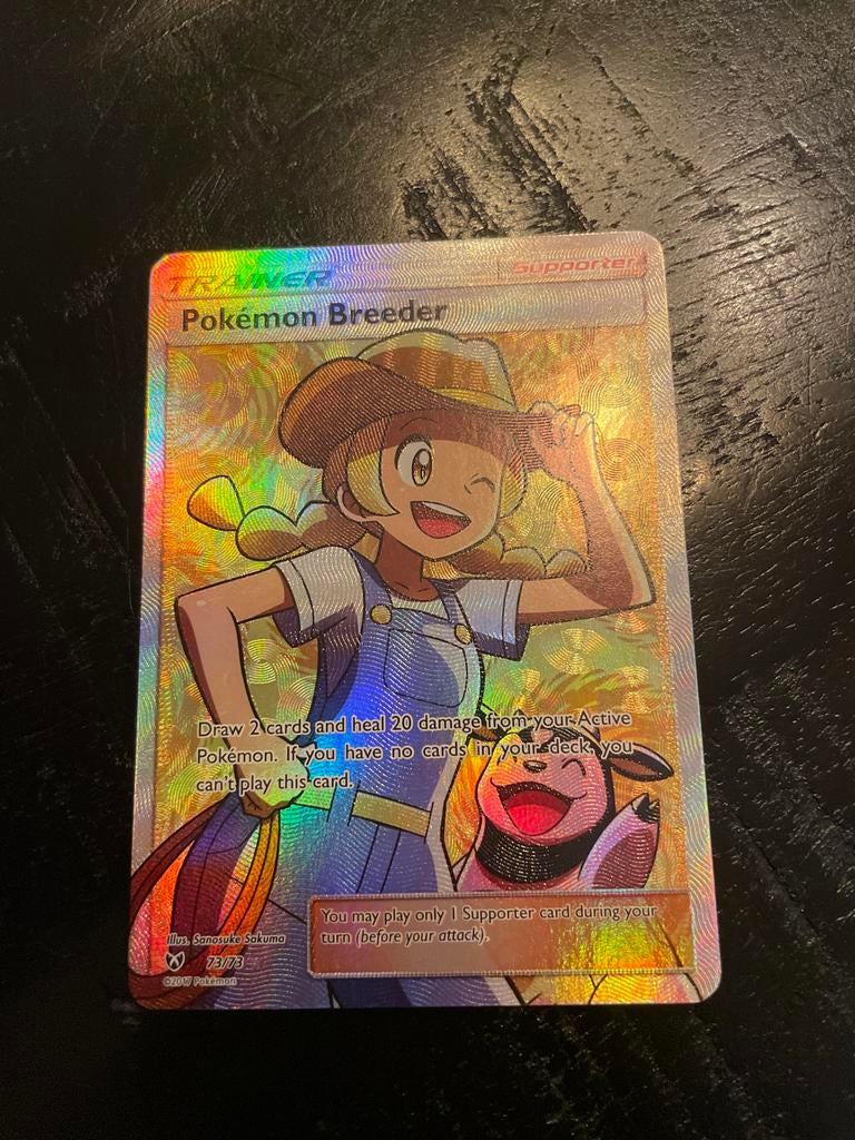 Pokémon Breeder Full Art Supporter Kaart (Foil), Ophalen of Verzenden, Zo goed als nieuw, Losse kaart, Foil