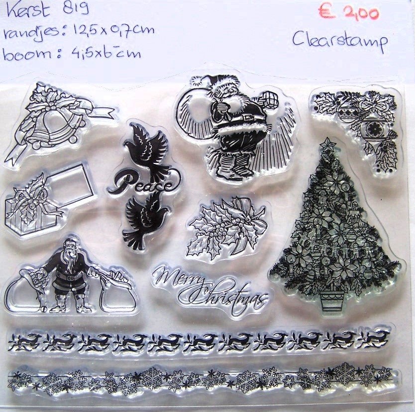 Kerst 819 Clearstamp, Ophalen of Verzenden, Gebruikt, Clearstamp
